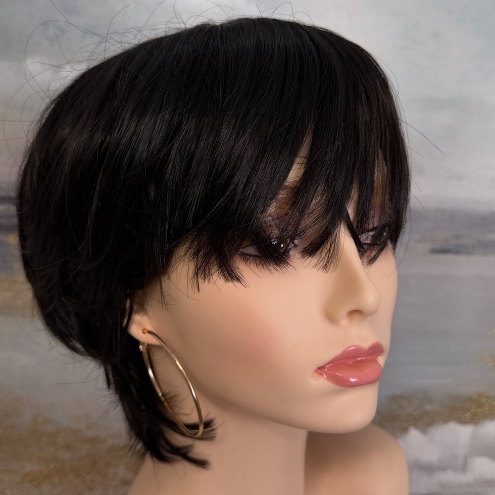 HAIR, Pixie Straight with Bangs, Jet Black